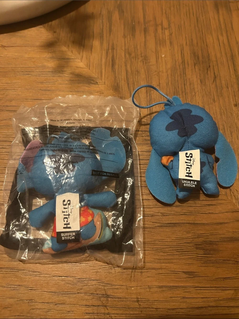 Disney x Mcdonalds Stitch Keychain Plush Bundle with Ukulele